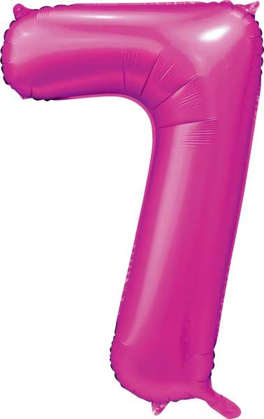 XXL Folienballon Zahl 7 Satin Pink